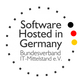 Logo des Bundesverbands IT Mittelstand e.V. 'Software Hosted in Gemany'